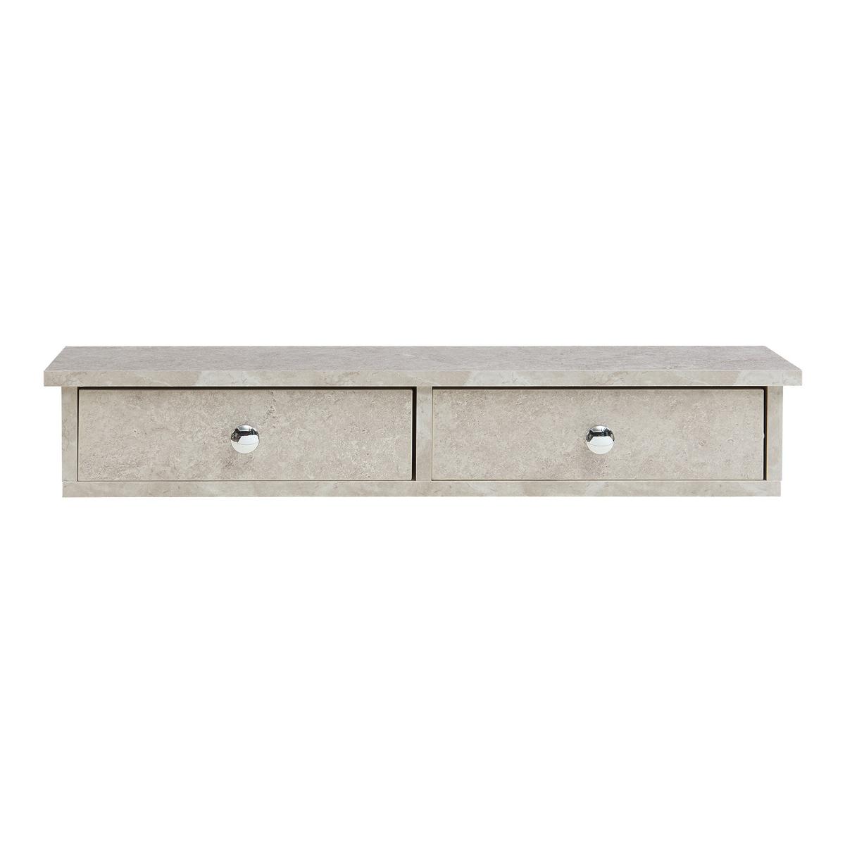 WANDREGAL Geeste - Graubraun, Holzwerkstoff (15/10/60cm) - [en.casa]