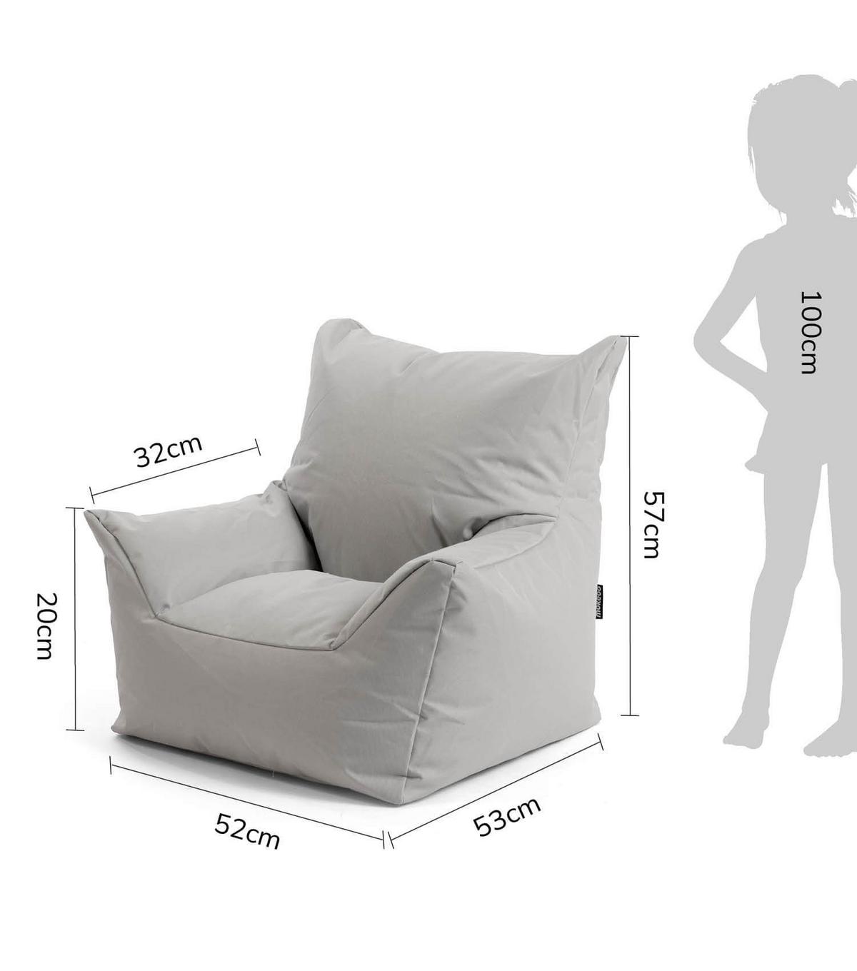 OUTDOOR-KINDER-SITZSACK Der Gartenzwerg - Grau, Textil (52/57/53cm) - Mokebo