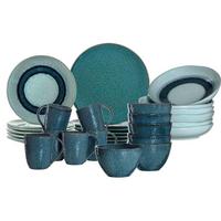 TAFELSERVICE Matera Blau 30-tlg. - Blau, Keramik (2/2/2cm) - Leonardo Living