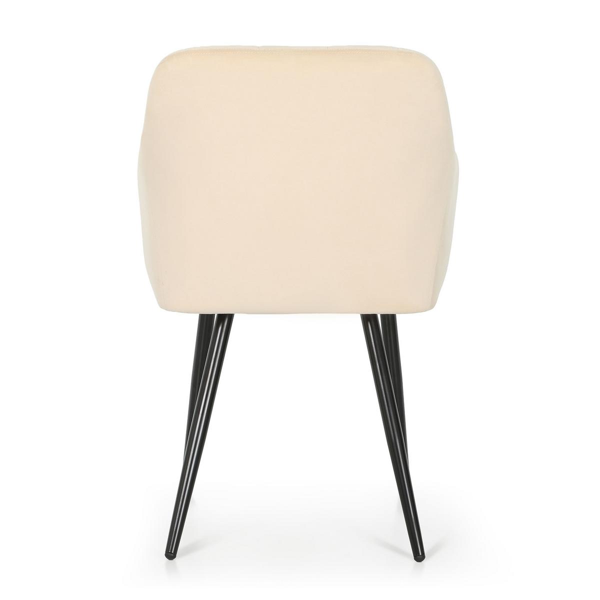 POLSTERSTUHL 2er Set, Metallbeine Beige, Schwarz 54/82/58 - Beige/Schwarz, Textil (54/82/51cm) - RAUMHIRSCH FURNITURE