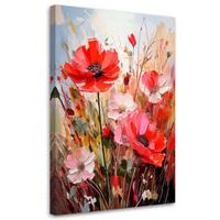 LEINWANDBILD Blumen 40x60cm - Rosa, Textil (40/60cm) - Feeby