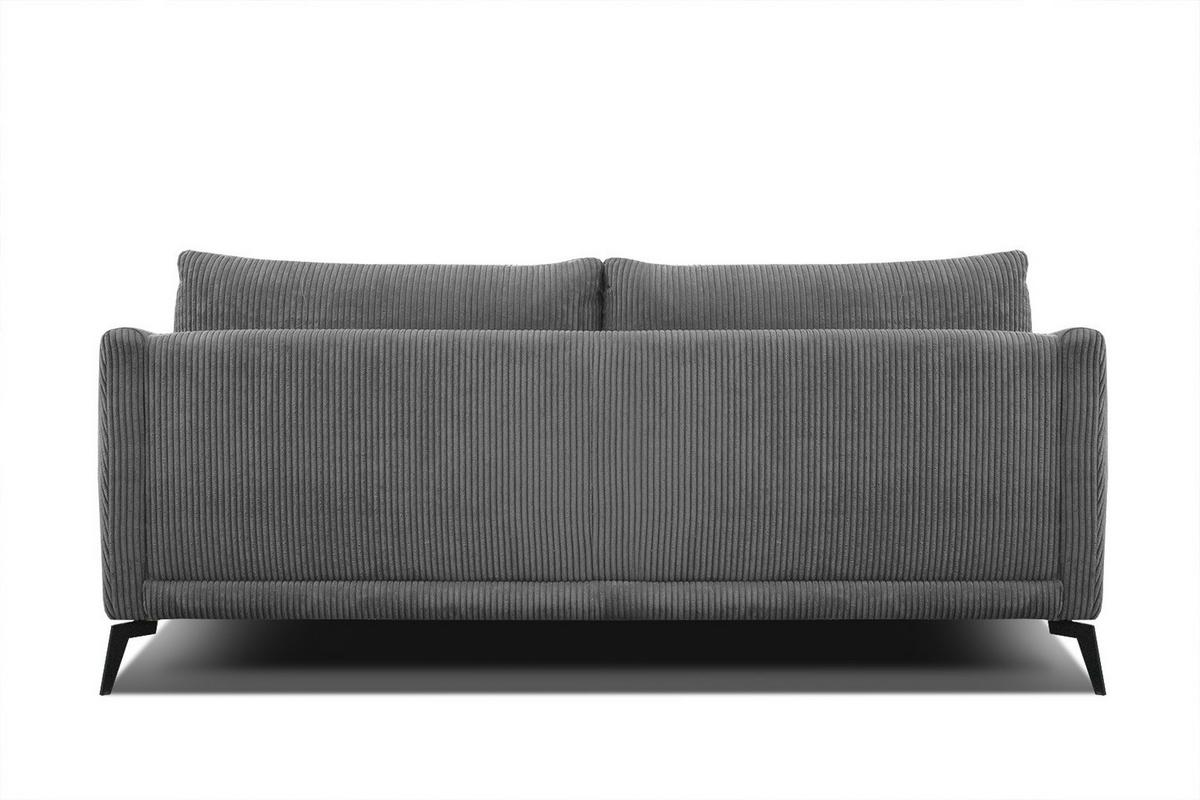 SOFA VILT 3-Sitzer, dunkelgrau - Dunkelgrau/Schwarz, Holzwerkstoff/Textil (202/89/94cm) - Wozimo