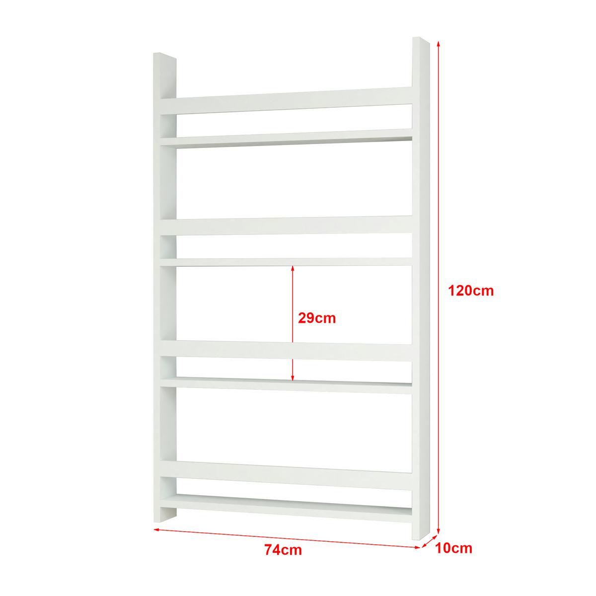 KINDER-WANDREGAL Sotenäs - Weiß, Holzwerkstoff (74/120/10cm) - [en.casa]