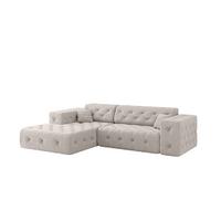 ECKSOFA Chantal In Moly - Creme, Holzwerkstoff/Textil (266/171cm) - Fun Möbel