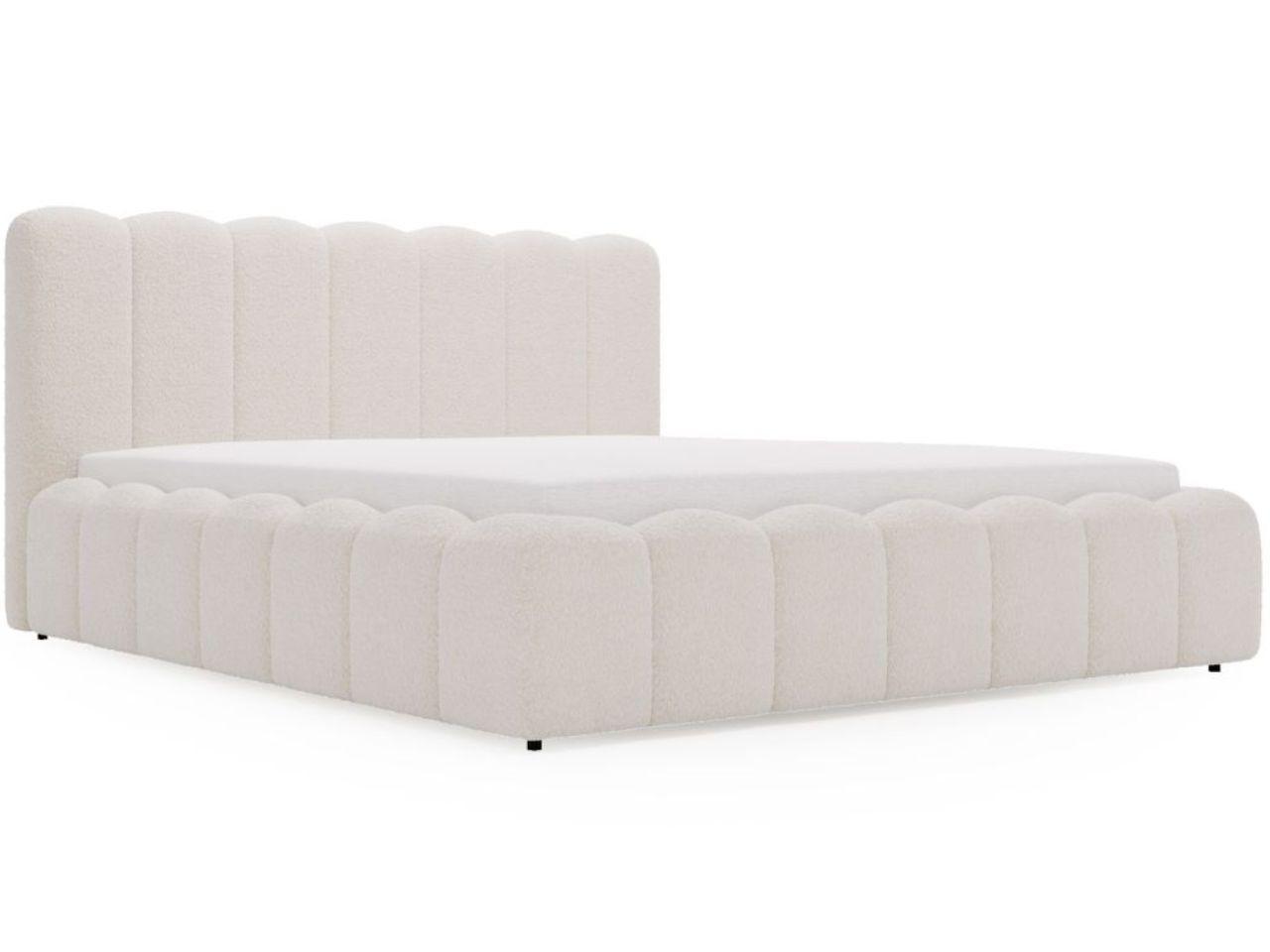 POLSTERBETT Smile 200x200 Bouclé-Stoff Creme - Creme, Textil (200/200cm) - Graingold