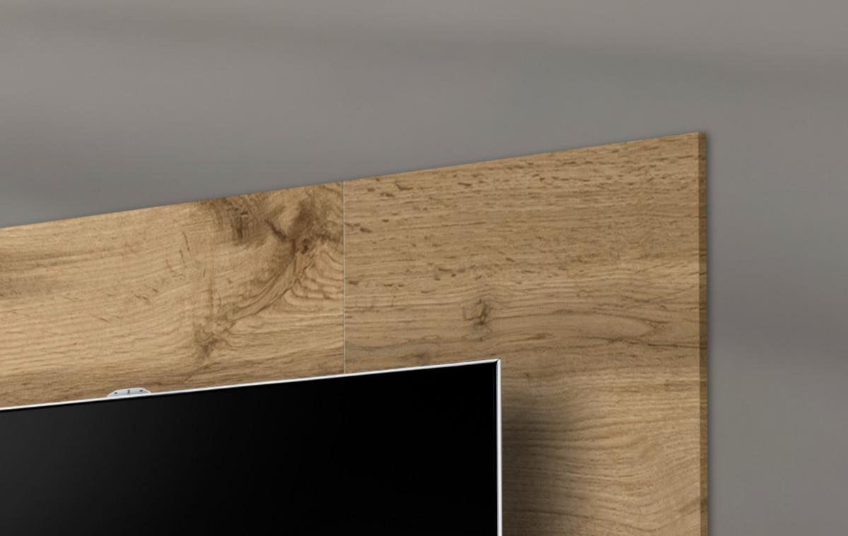WANDPANEEL Eiche Wotan 180 x 118 cm, TV Rückwandverkleidung in modernem Design - Eiche Wotan, Holzwerkstoff (180/118/1.6cm) - Inn.Furn