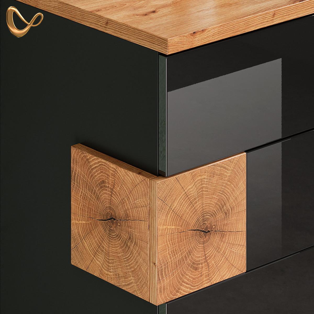 BADMÖBEL-SET Tanaro Anthrazit 5 Teile - Anthrazit, Holzwerkstoff (73/64/37cm) - Livinity®