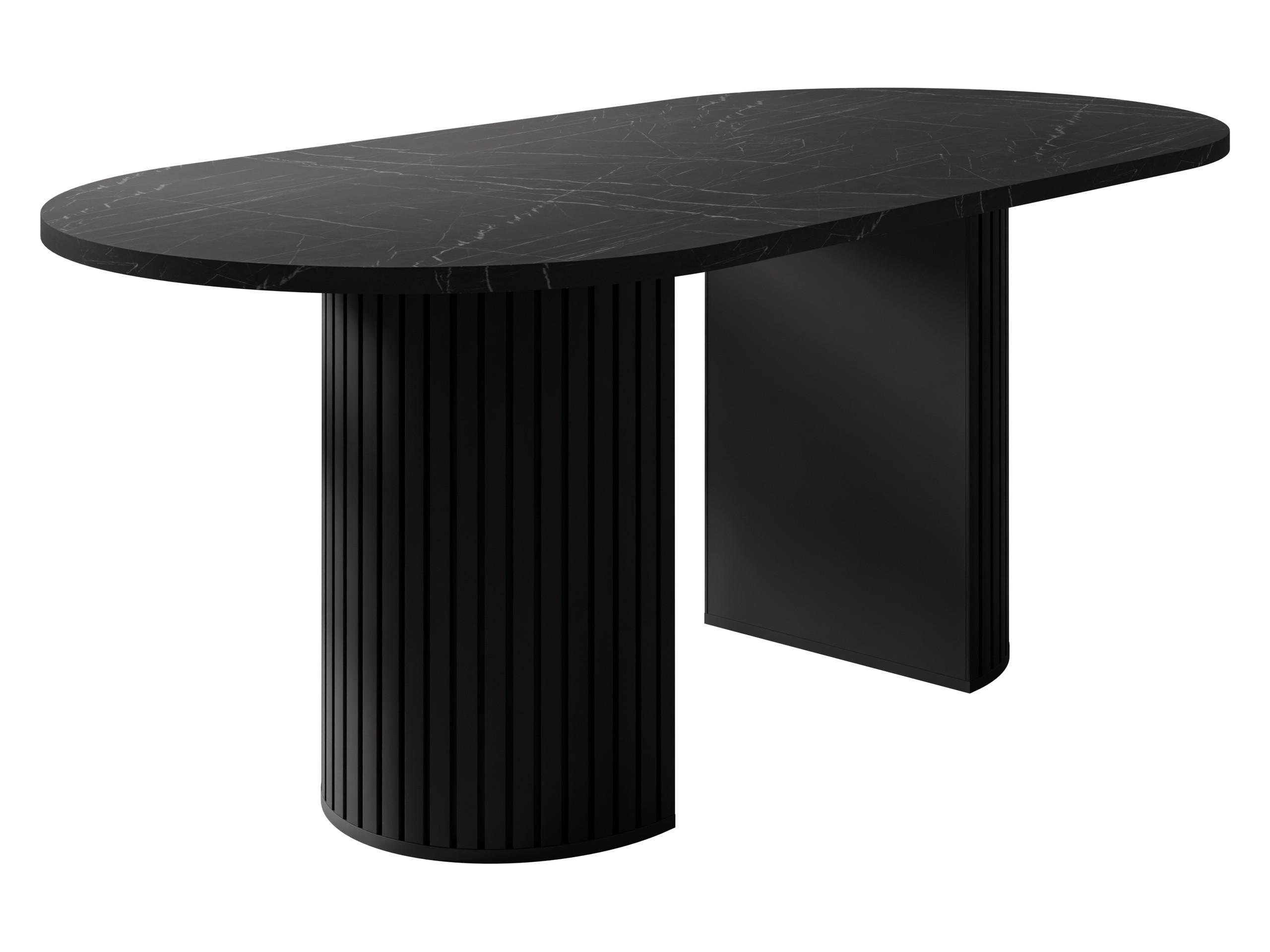 ESSTISCH Wotkon - Schwarz, Holzwerkstoff (185/90/75cm) - MIRJAN24