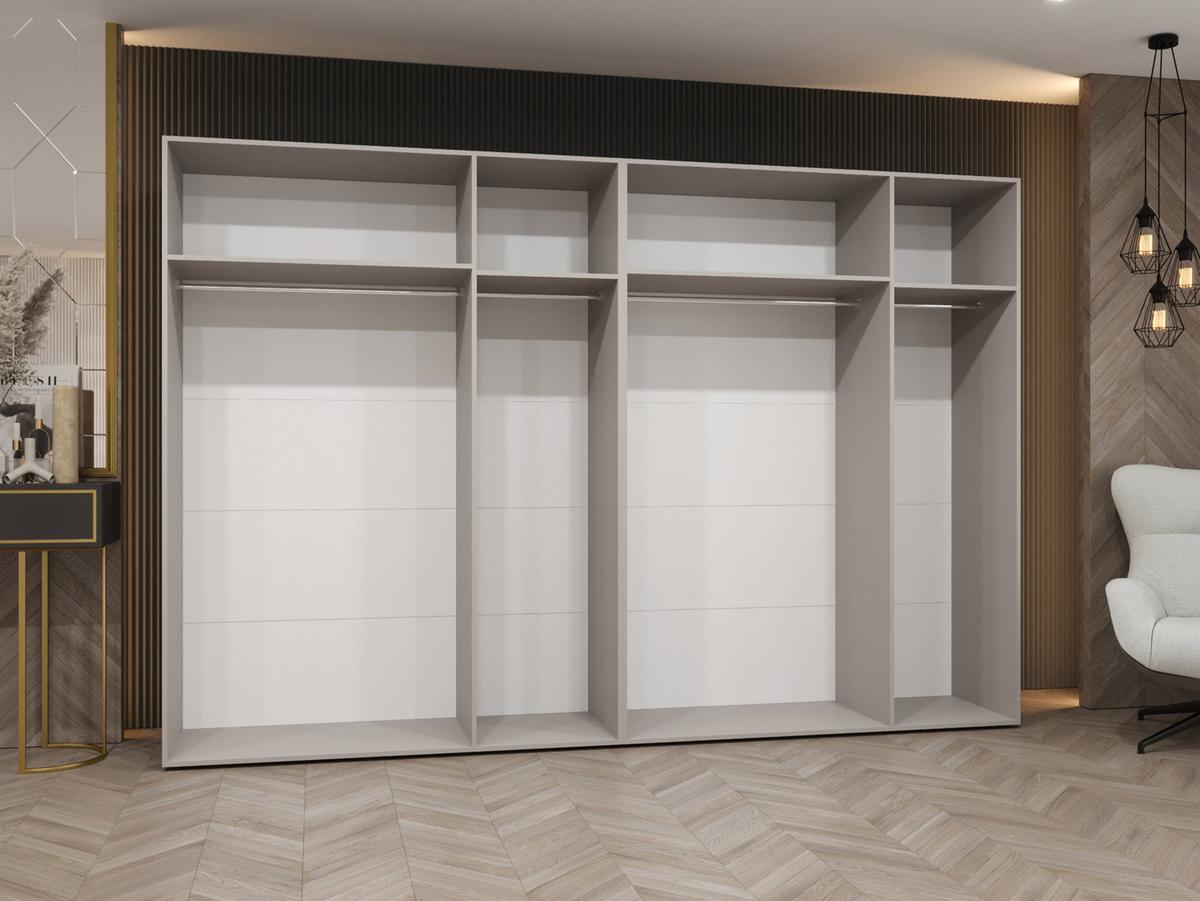 DREHTÜRENSCHRANK Mila I 300 - Goldfarben/Nussbaumfarben, Holzwerkstoff/Kunststoff (300/202/52cm) - MIRJAN24