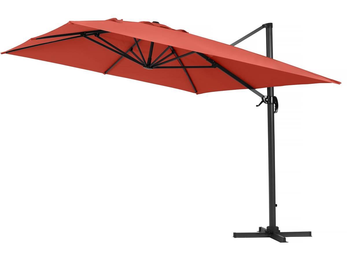SONNENSCHIRM sun 4 Rot/Gelb - Rot, Metall (400/300cm) - Habitat Garten