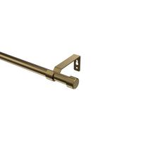 GARDINENSTANGE Olymp Lucan 140 cm, 1-läufig (ohne Ringe), 16 mm Ø Messing Antik - Messingfarben/Bronzefarben, Metall (140cm) - INTERDECO