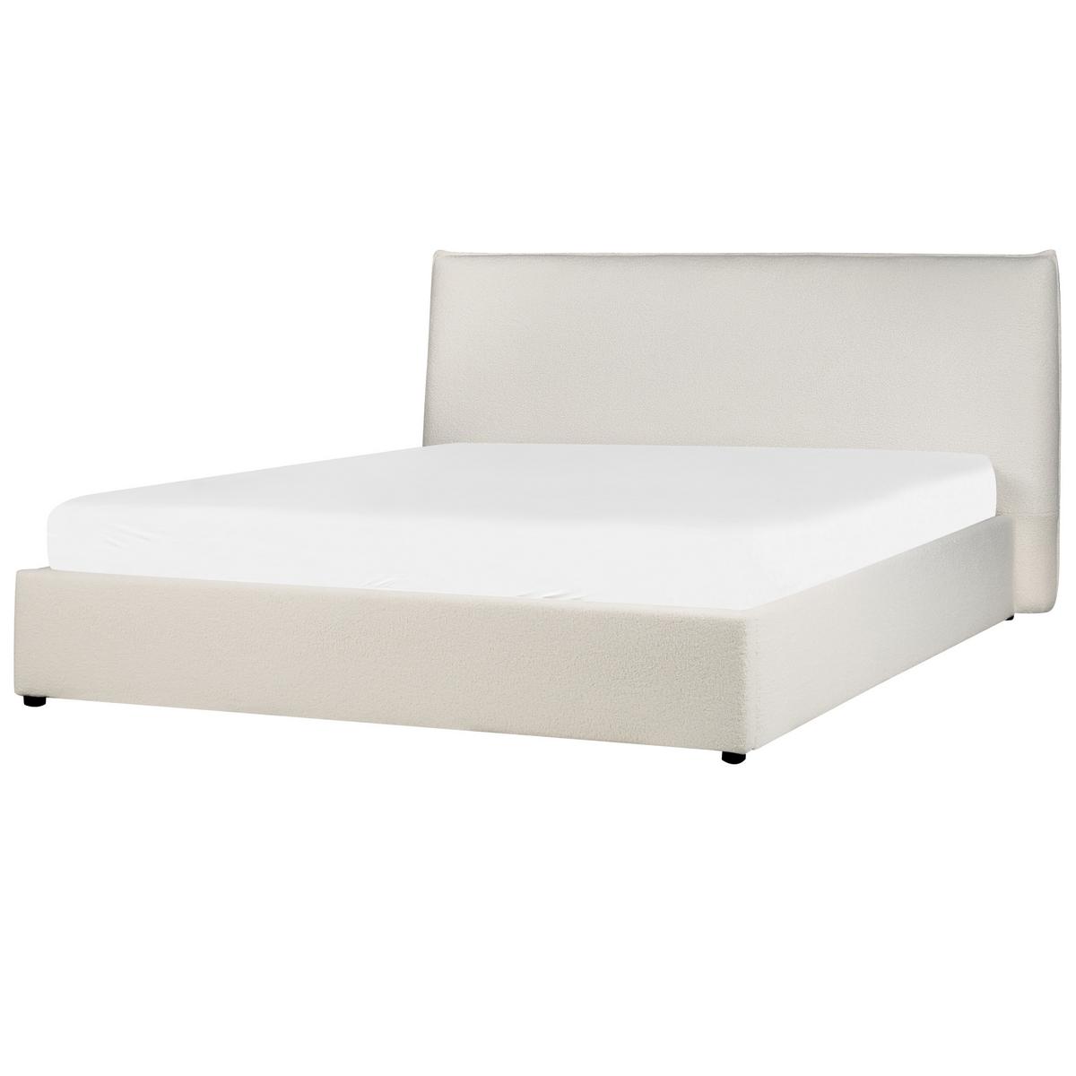 BETT 180/200 cm Cremeweiß Lavaur - Weiß, Textil (180/200cm) - Beliani
