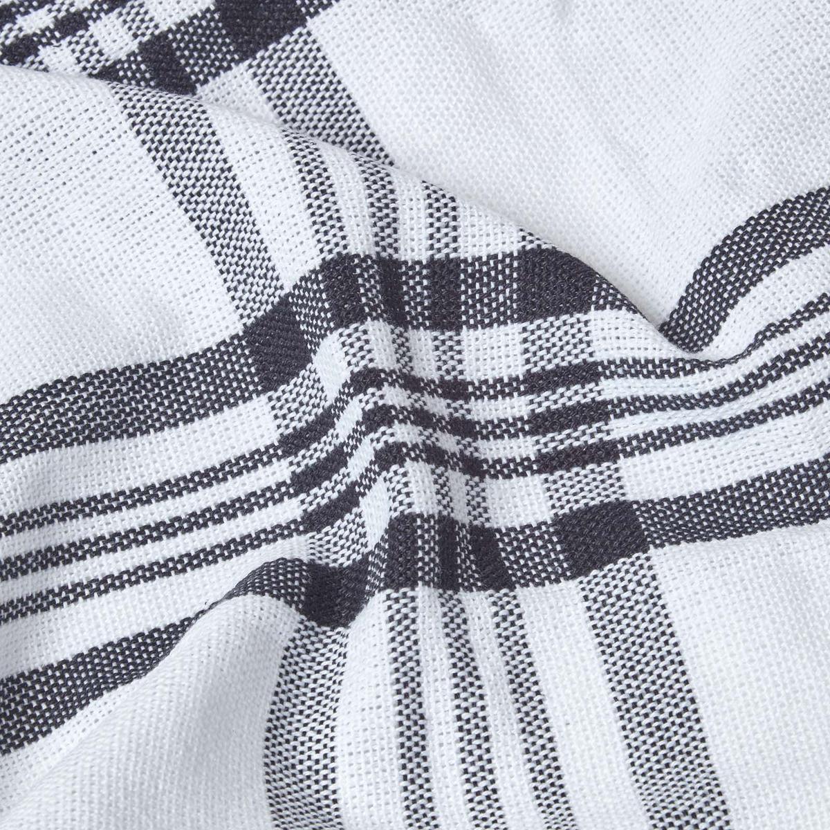 WOHNDECKE 150/200 cm, Schottenkaro, 100% Baumwolle - Weiß, Textil (150/200cm) - Homescapes