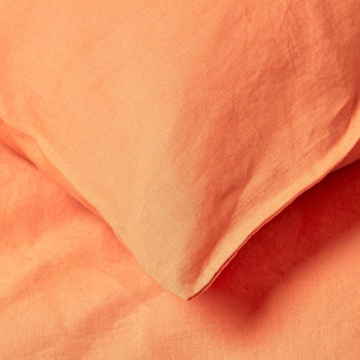 KISSENBEZUG Leinen - Orange, Textil (40/40cm) - Homescapes