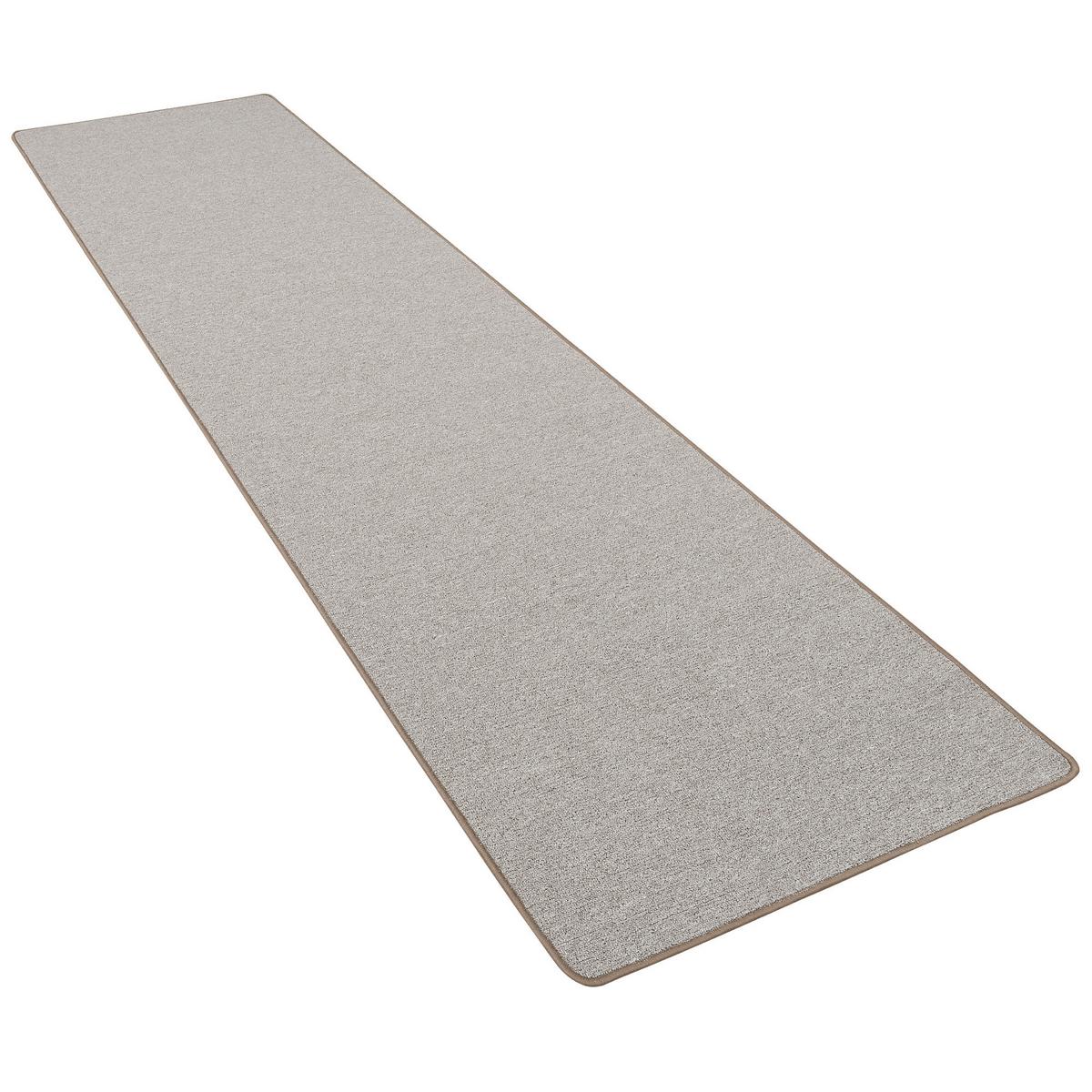 FEINSCHLINGEN VELOUR LÄUFER TEPPICH STRONG - Taupe, Textil (100/400cm) - Snapstyle