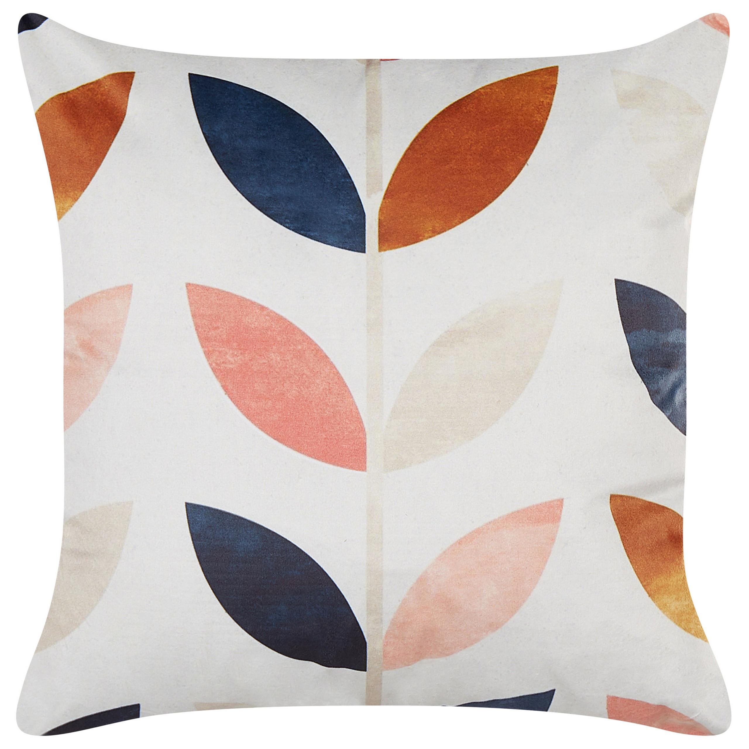 DEKOKISSEN Cremeweiß 45/45 cm Quinoa - Ecru/Multicolor, Textil (45/45cm) - Beliani