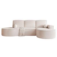 ECKSOFA SOFIA mit Schlaffunktion und Bettkasten Weiß - Weiß, Holzwerkstoff/Kunststoff (277/157cm) - Idohome