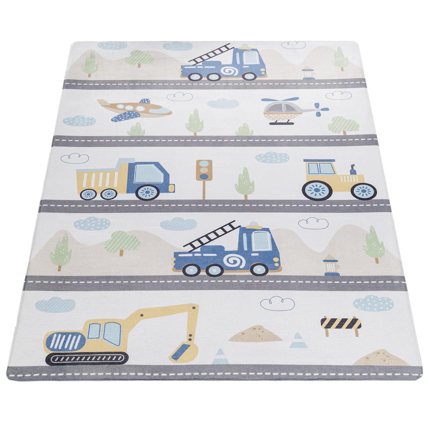 KINDERTEPPICH Waschbar, mit Straße-Motiv, Mehrfarbig, 155 x 230 cm - Multicolor, Textil (155/230cm) - KADIMA DESIGN