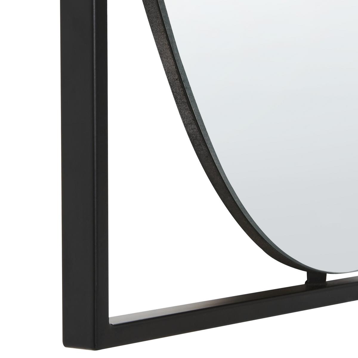 WANDSPIEGEL 40/60 cm Metall Schwarz Nibelle - Schwarz, Metall (40/60/1cm) - Beliani