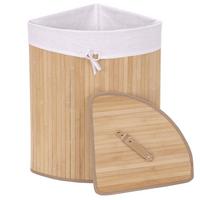 ECKWÄSCHEKORB Beige, Cremeweiß - Beige/Creme, Holz (48/61/35cm) - MCW