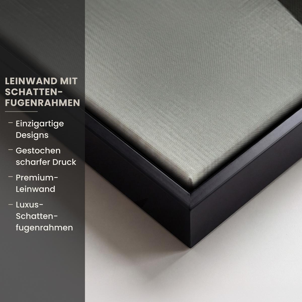LEINWAND Bilder mit Rahmen - Wabi sabi - Beige - Pflanze - 120x80 - Sandfarben, Textil (120/80cm) - MuchoWow