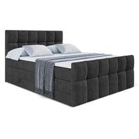 BOXSPRINGBETT RICAR-Z KING - 160 x 200 - H3/H4 - Schwarz - Schwarz, Holzwerkstoff (160/200cm) - ALTDECOR