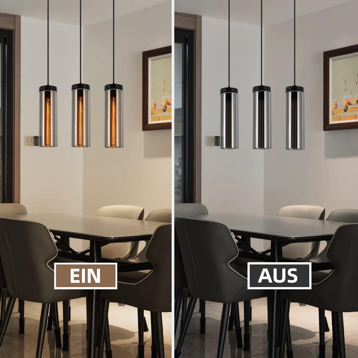 PENDELLEUCHTE Marshburn 46/5/158 cm - Schwarz, Metall (5/46/158cm) - Nettlife