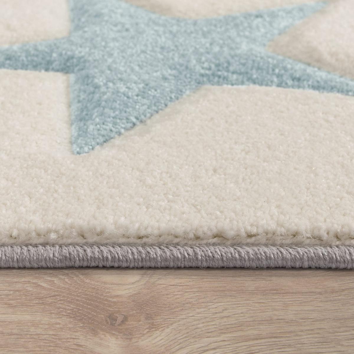 KINDERTEPPICH, im Patchwork-Stil, Blau, 120 x 170 cm - Blau, Textil (120/170cm) - KADIMA DESIGN