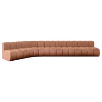 ECKSOFA modulares Sofa Montra-L3 - 472x174x70 cm Apricot - Koralle, Holzwerkstoff/Textil (472/174cm) - ALTDECOR