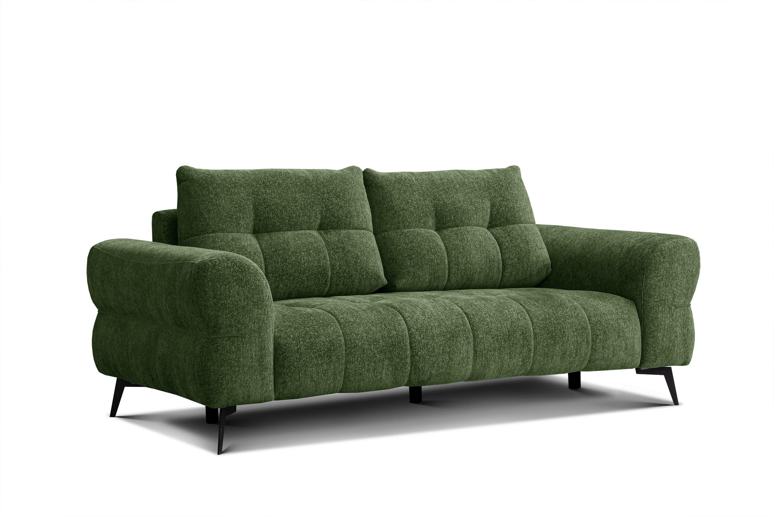 SOFA SALVINI 3-Sitzer, dunkelgrün - Dunkelgrün, Holz/Textil (237/88/99cm) - Wozimo