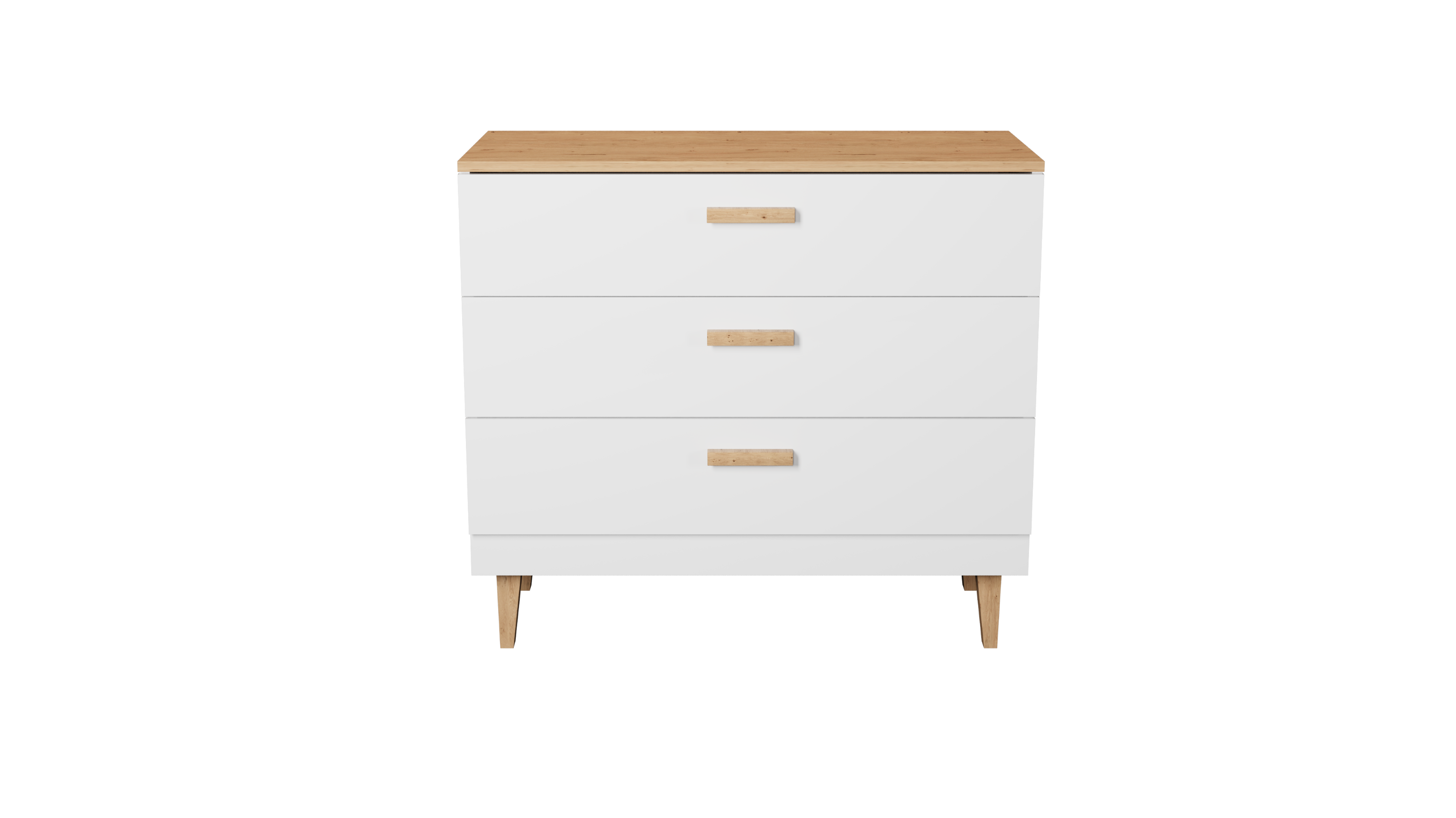 KOMMODE Denver Weiß 100/90/47 - Weiß, Holzwerkstoff (100/90/47cm) - RAUMHIRSCH FURNITURE