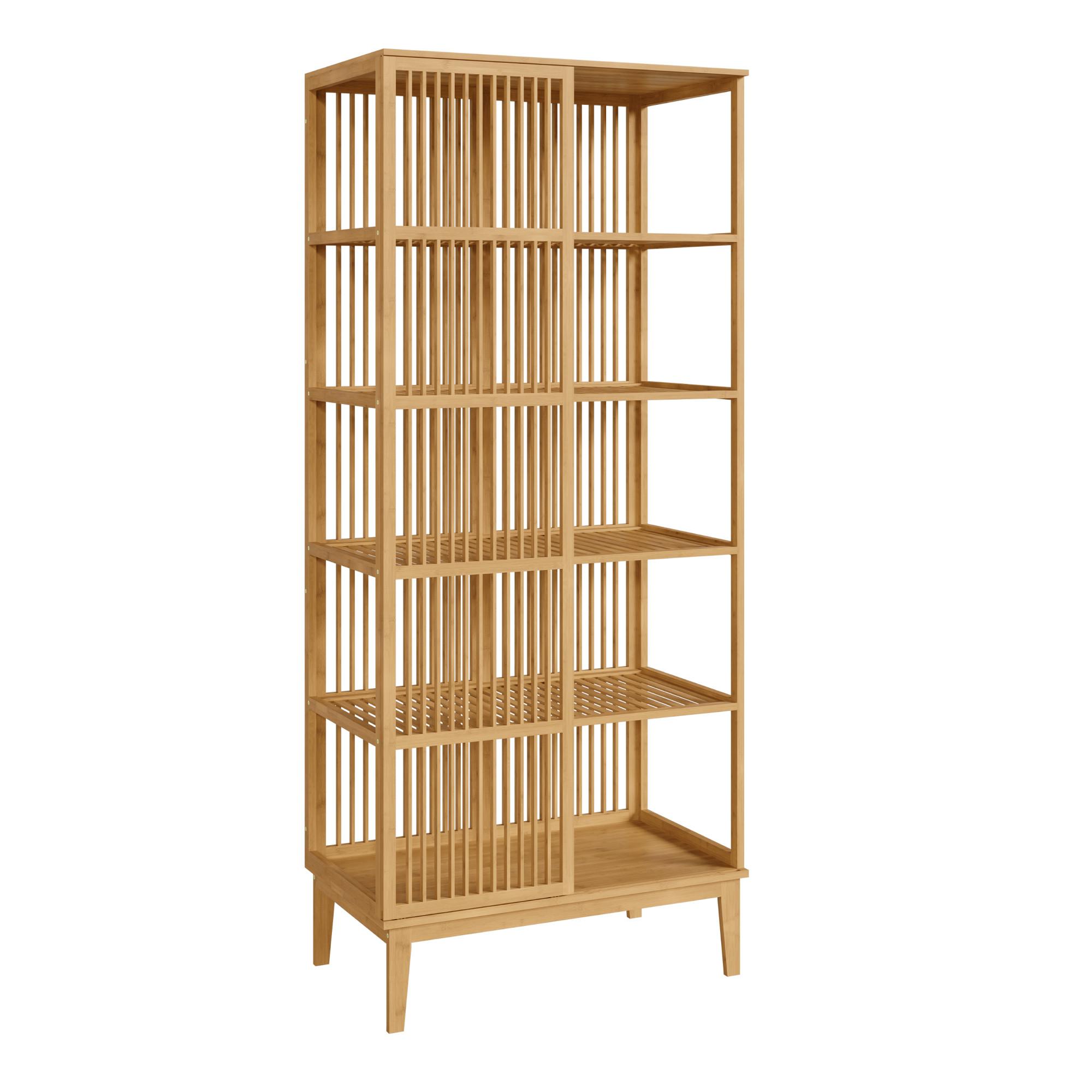 STANDREGAL Trundholm - Naturfarben, Holz (80/185/45cm) - [en.casa]