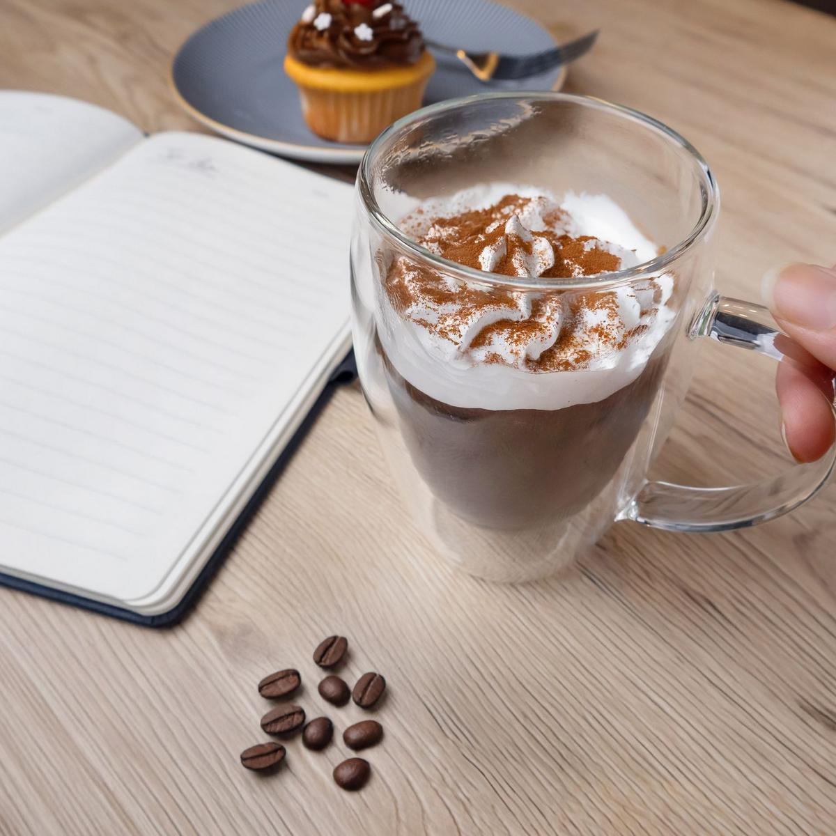 KAFFEEGLAS 250 ml (4er-Set) - Transparent, Glas - Intirilife