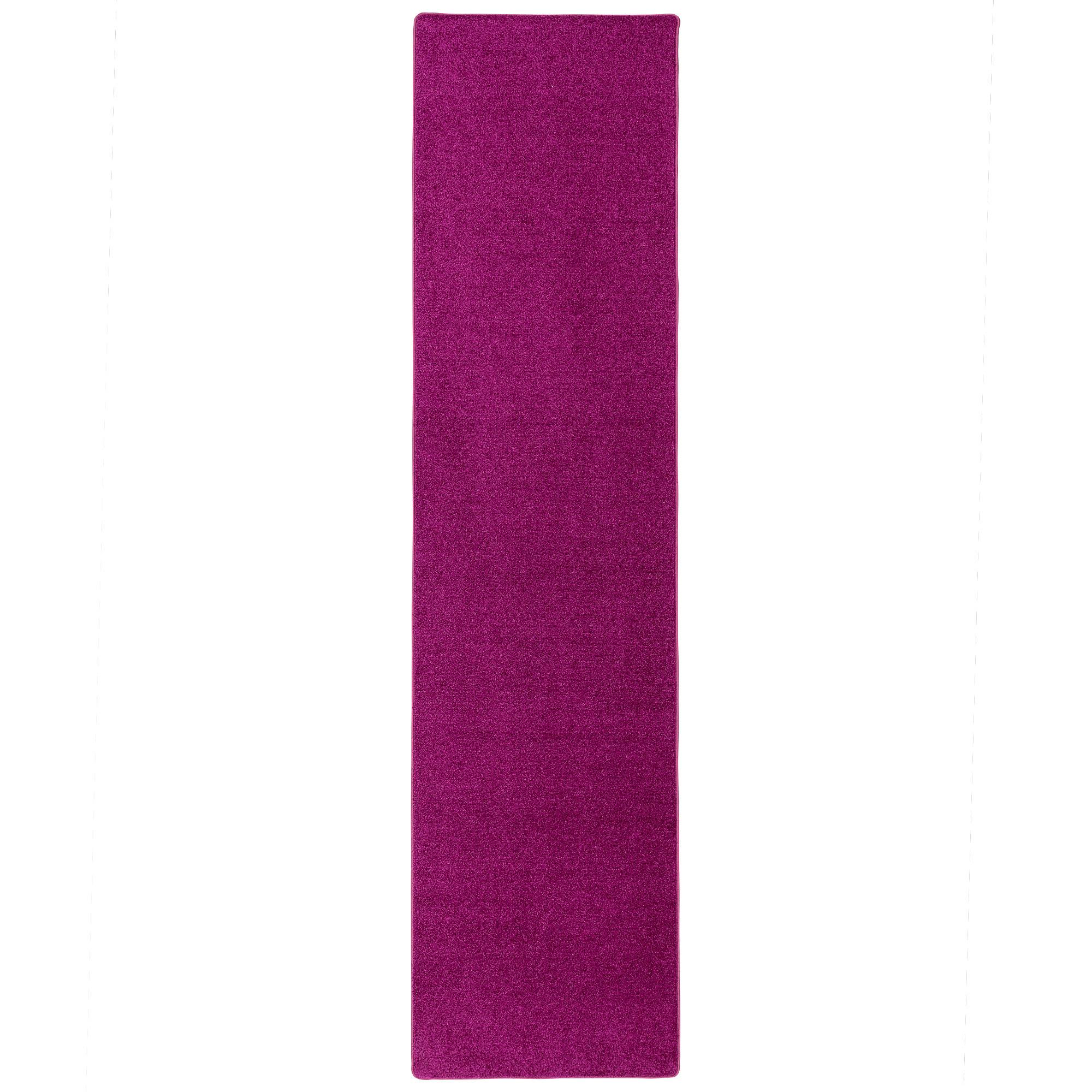 HOCHFLOR VELOURS LÄUFER TEPPICH LUNA - Violett, Textil (100/300cm) - Snapstyle