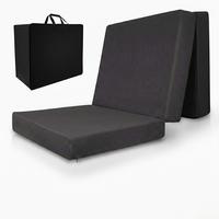 VISCO KLAPPMATRATZE VS95195x75x14cm mit Husse Anthrazit (2tlg) - Anthrazit, Textil - Beautissu 