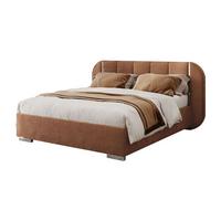 BETT AMARA SILVER 160x200 gepolstert mit Stauraum und Lattenrost, Royal Velvet 198 - Braun, Textil (160/200cm) - Lookway