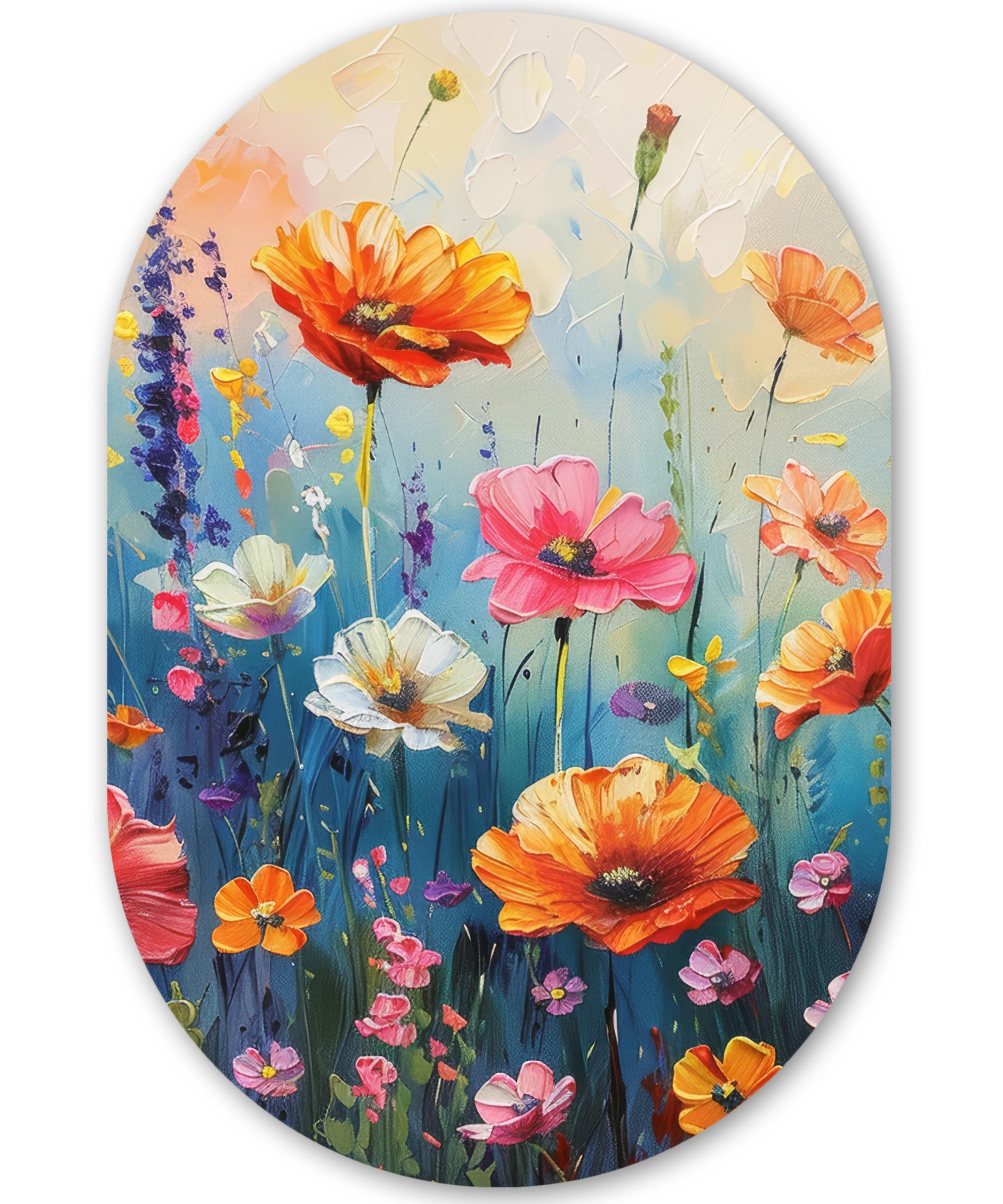 WANDBILD Blumen - Natur - Aquarell - Kunst Deko Wohnzimmer 40x60 cm - Multicolor, Kunststoff (40/60cm) - MuchoWow