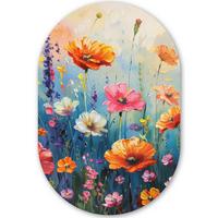 WANDBILD Blumen - Natur - Aquarell - Kunst Deko Wohnzimmer 40x60 cm - Multicolor, Kunststoff (40/60cm) - MuchoWow