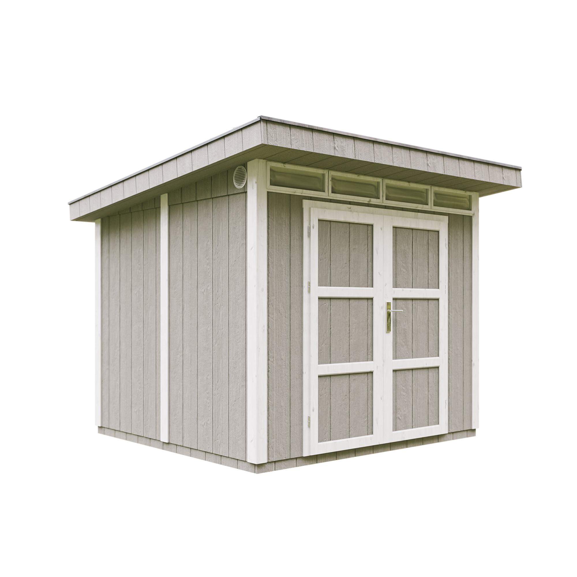 HOLZ-GARTENHAUS basis LP SmartSide 5,9m² mit B279xL293xH239 cm - M903A - TUNDRA GREY - Grau, Holz (294/237/279cm) - Timbela