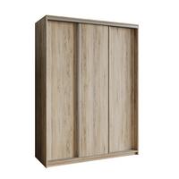 SCHWEBETÜRENSCHRANK NISSE 150/205/60 cm 3-türig Sonoma Eiche - Sonoma Eiche, Holzwerkstoff (150/205/60cm) - MASSENO