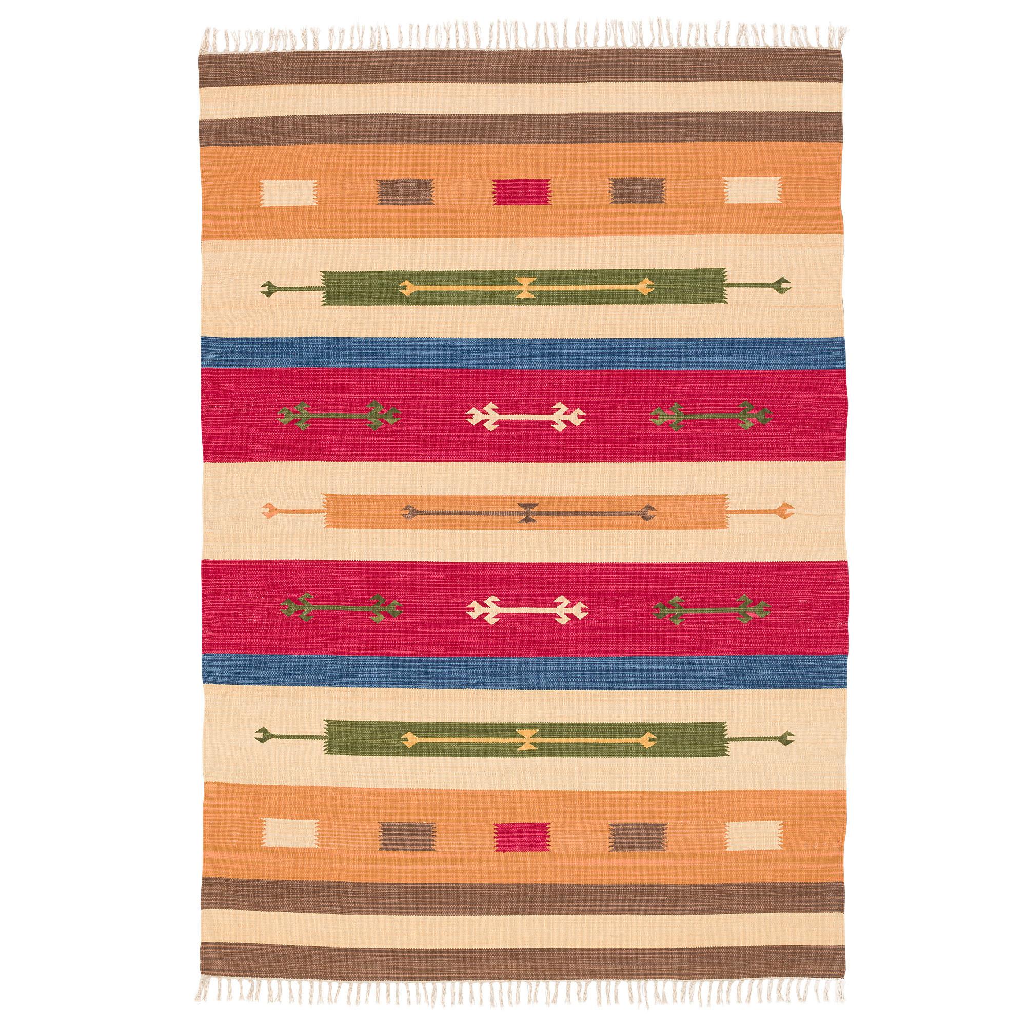 BAUMWOLLE NATUR KELIM TEPPICH LINA MODERN - Multicolor, Textil (70/250cm) - Pergamon