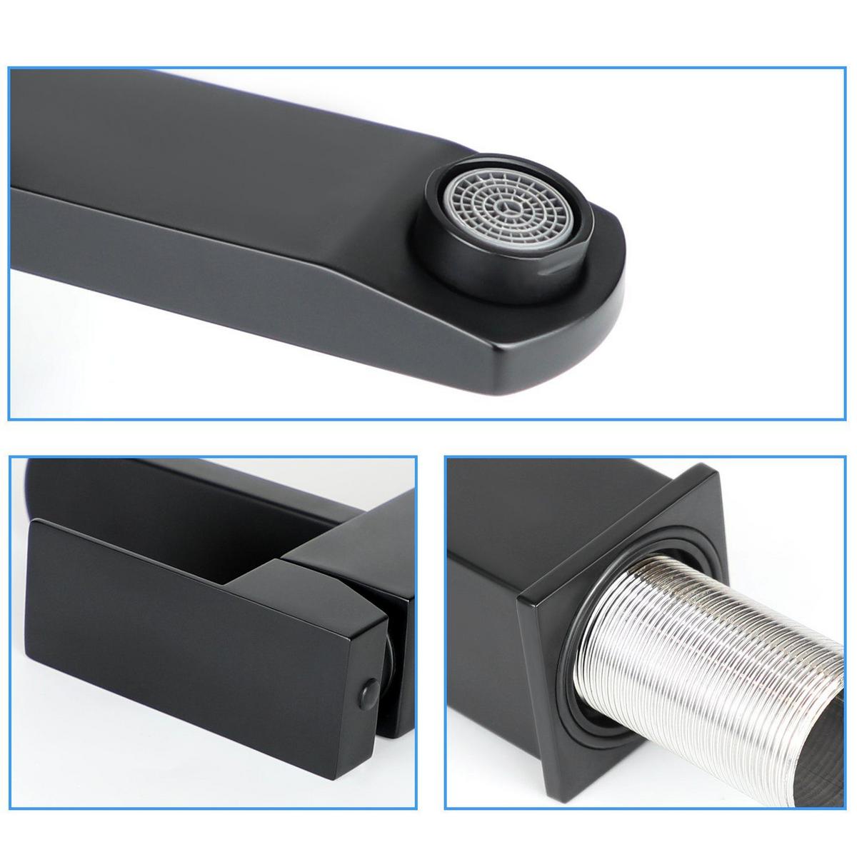 WASCHTISCHARMATUR RYRN 4/11.3/18.7 cm - Schwarz, Metall (11.3/18.7/4cm) - ZMH