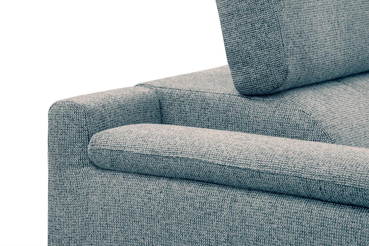 ECKSOFA FIERO 5-Sitzer, mintgrün - Schwarz/Mintgrün, Holzwerkstoff/Textil (269/158cm) - Wozimo