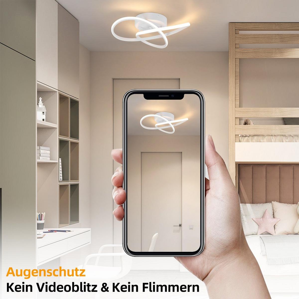 LED-DECKENLEUCHTE Grimmenwall 14/18/40 cm - Weiß, Metall (40/14/18cm) - ZMH