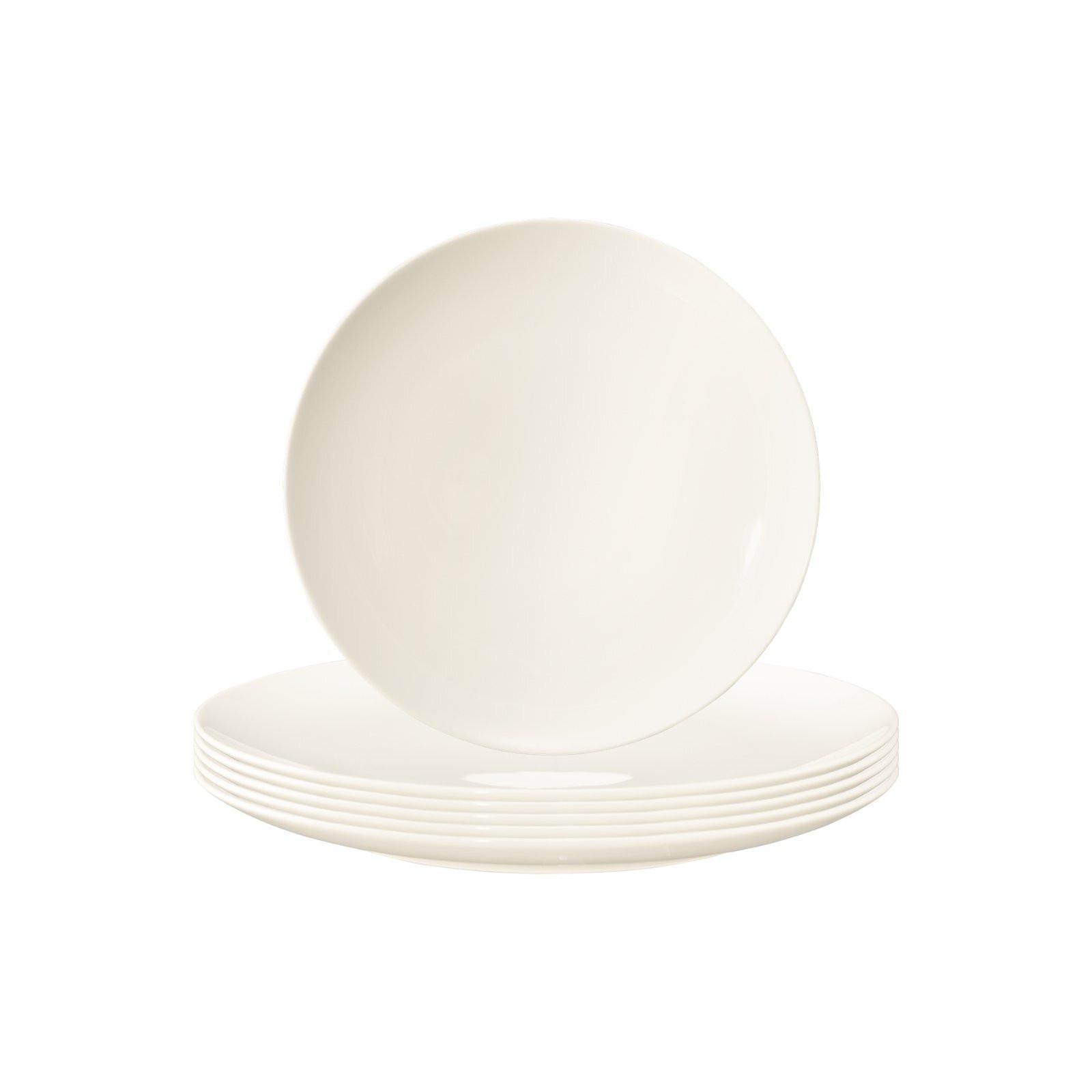 FRÜHSTÜCKSTELLER Savona Fine Diamond creme ø 22,6 cm 6er Set - Creme, Keramik (22.6cm) - Seltmann Weiden