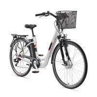E-BIKE Cityrad Multitalent RC822 Für Damen u. Herren 374,4 Wh Frontmotor 7-Gang-Kettenschaltung 28 Zoll - Weiß, Metall (114.5cm) - Telefunken
