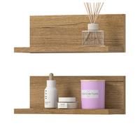 REGAL-SET Evoke Eiche 32 cm, Badezimmer Regal 2er Set - Eichefarben, Holzwerkstoff (32/12/14cm) - Inn.Furn