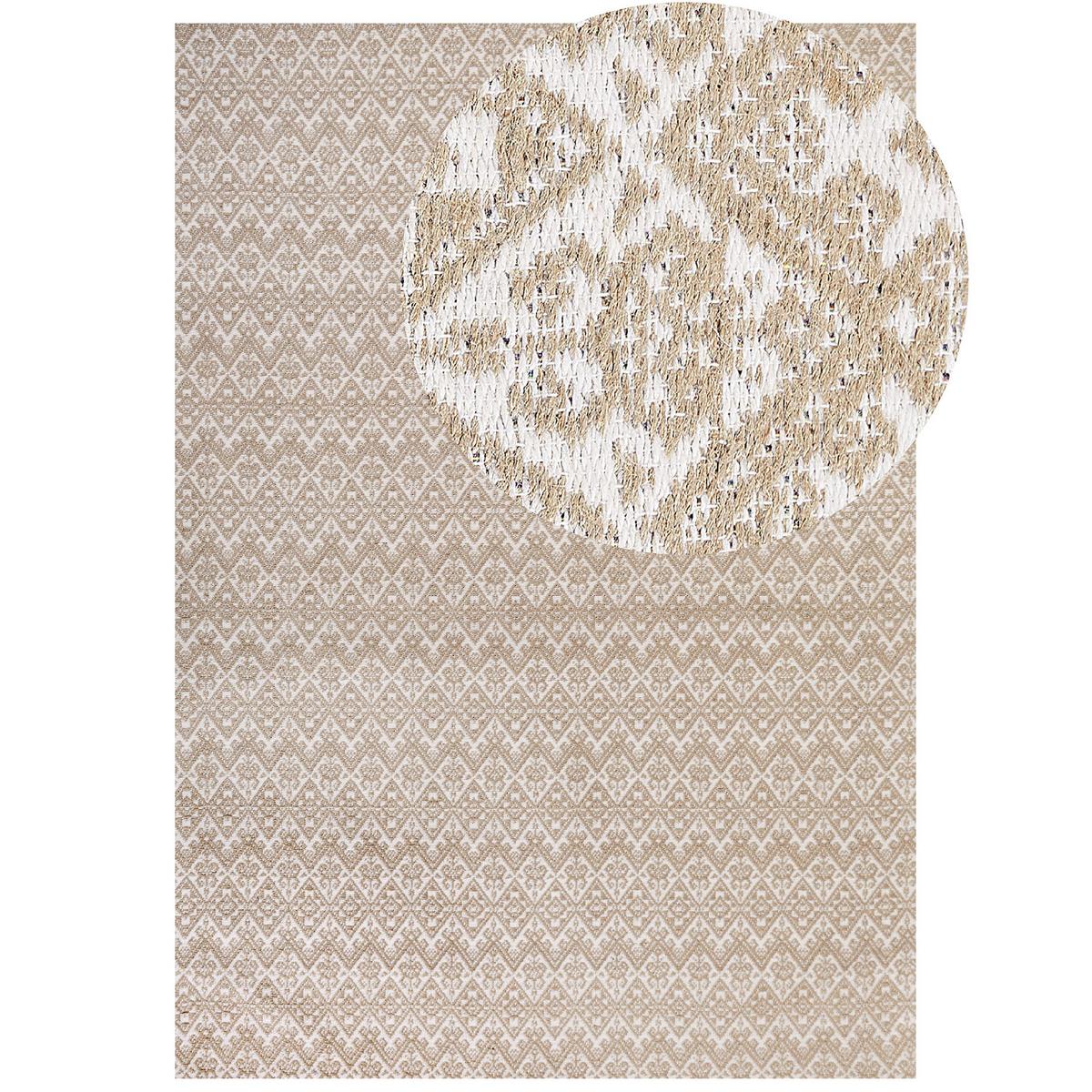 TEPPICH geflochten Atima 230/160 cm - Beige, Naturmaterialien (160/230cm) - Beliani