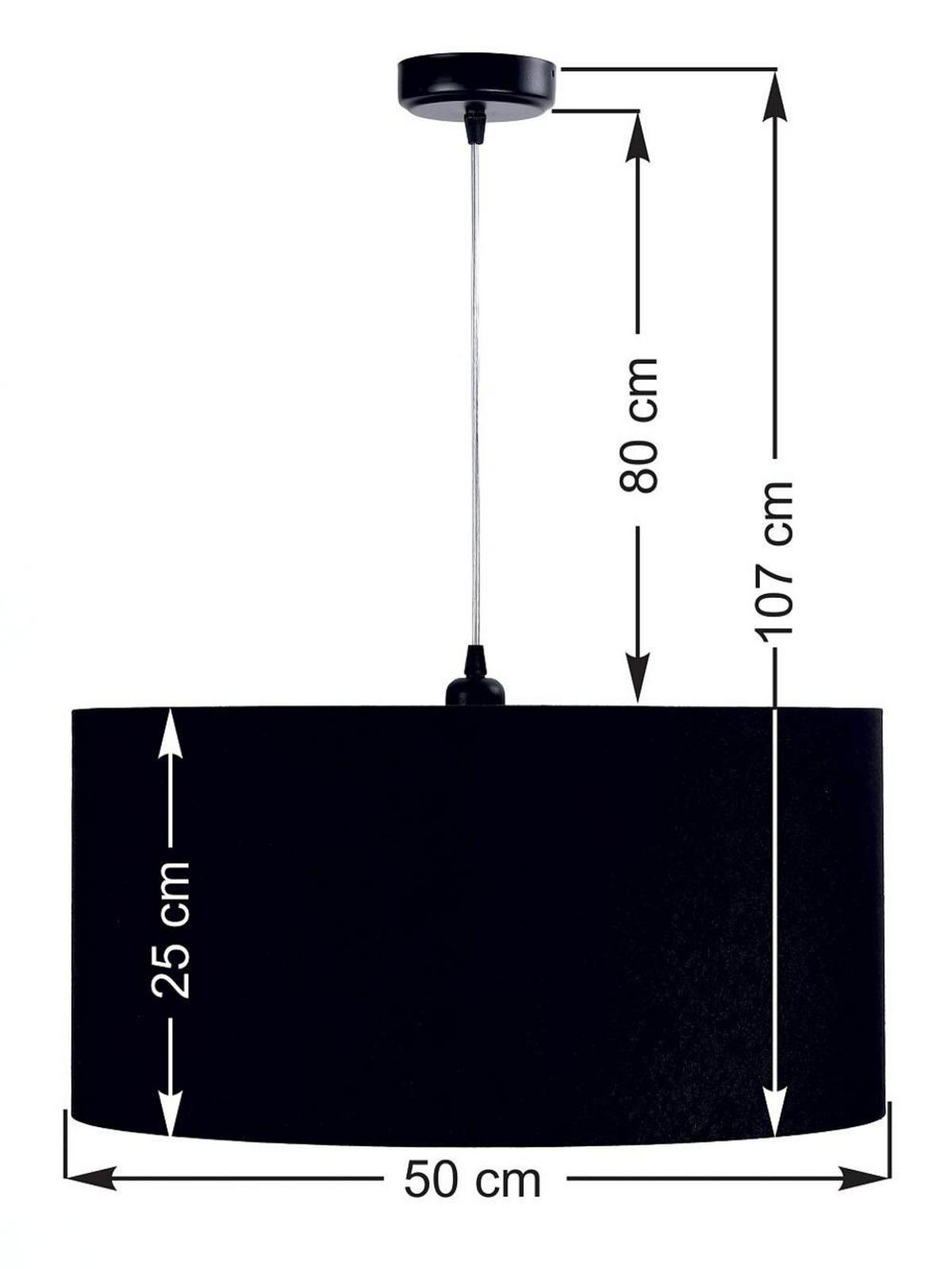 HÄNGELEUCHTE Blau 50/25 cm - Blau/Schwarz, Kunststoff (50/0.8/25cm) - ONZENO