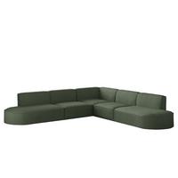ECKSOFA Palma In Scala - Grün, Holzwerkstoff/Textil (276/276cm) - Fun Möbel